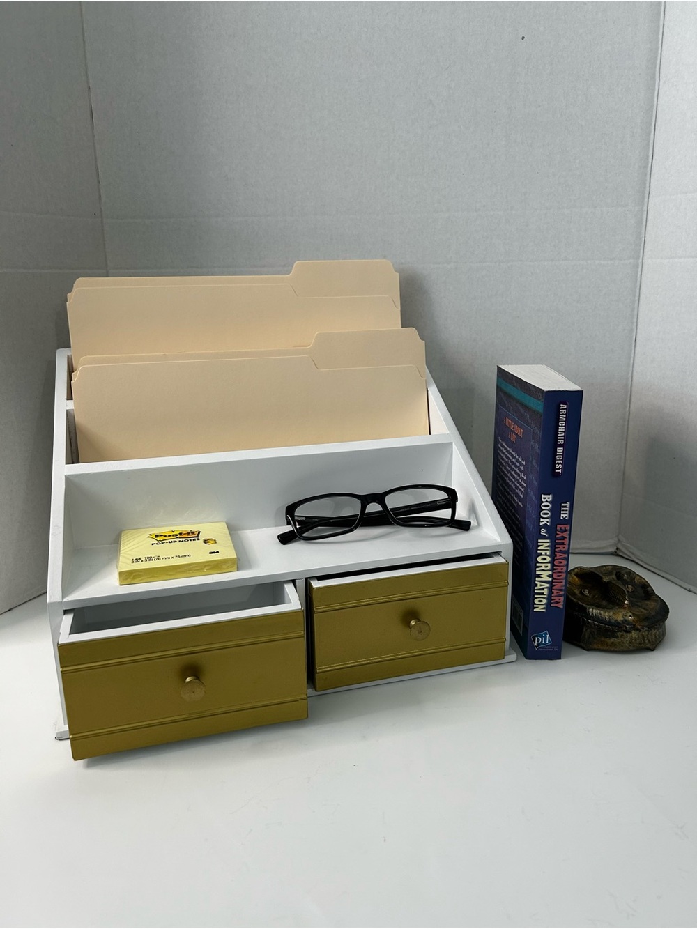 Desktop Organizer Wood/Metal
